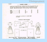 1950s Vintage New York Sewing Pattern 1632 Stylish Uncut Misses Peplum Suit 30 B