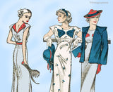 New York 186: 1930s Uncut Misses Dress & Jacket Sz 36 B Vintage Sewing Pattern