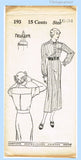 New York 193: 1930s Classic Uncut Misses Street Dress 34 B Vintage Sewing Pattern