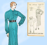 New York 193: 1930s Classic Uncut Misses Street Dress 36 B Vintage Sewing Pattern