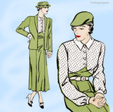 New York 200: 1930s Uncut Misses Dress & Jacket Sz 32 B Vintage Sewing Pattern