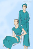 New York 223: 1930s Uncut Misses Dress & Jacket Sz 34 B Vintage Sewing Pattern