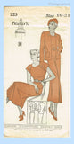 New York 223: 1930s Uncut Misses Dress & Jacket Sz 34 B Vintage Sewing Pattern