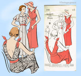 New York 238: 1930s Uncut Petite Misses Sun Dress 29 B Vintage Sewing Pattern