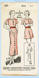 New York 259: 1930s Uncut Misses Shorts Skirt Blouse 31B Vintage Sewing Pattern