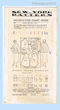 New York 341: 1950s Uncut Misses Swing Coat Sz 35 B Vintage Sewing Pattern
