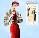New York 4: 1950s Rare Misses Designer Sun Dress Sz 32 B Vintage Sewing Pattern