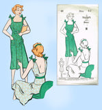 1930s Vintage New York Sewing Pattern 40 Uncut Misses Backless Sun Dress 30 B