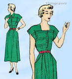 New York 475: 1940s Lovely Misses Street Dress Sz 34 B Vintage Sewing Pattern