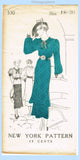 New York 530 1930s Sexy Uncut Misses Tunic Dress 36B Vintage Sewing Pattern
