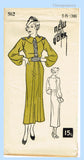 New York 562: 1930s Chic Uncut Misses Street Dress Sz 36 B Vintage Sewing Pattern