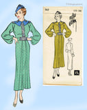 New York 562: 1930s Chic Uncut Misses Street Dress Sz 36 B Vintage Sewing Pattern