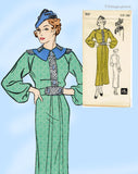 New York 562: 1930s Chic Uncut Misses Street Dress Sz 36 B Vintage Sewing Pattern