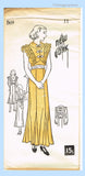New York 569: 1930s Stunning Uncut Misses Gown Sz 29 Bust Vintage Sewing Pattern