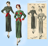 New York 569: 1950s Uncut Designer Misses Dress Sz 32 B Vintage Sewing Pattern