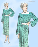 New York 632: 1930s Stylish Uncut Misses Street Dress 34 B Vintage Sewing Pattern