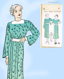 New York 632: 1930s Stylish Uncut Misses Street Dress 30B Vintage Sewing Pattern