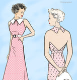 New York 655: 1930s Uncut Misses Bare Back Dress 31B Vintage Sewing Pattern