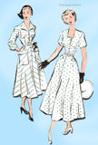 New York 658: 1950s Uncut Misses  Street Dress Sz 32 B Vintage Sewing Pattern