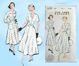 New York 658: 1950s Uncut Misses  Street Dress Sz 32 B Vintage Sewing Pattern