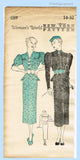 New York 689: 1930s Uncut Misses Peplum Dress Sz 32 B Vintage Sewing Pattern