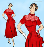 New York 700: 1950s Stylish Uncut Misses Dress Sz 33 B Vintage Sewing Pattern