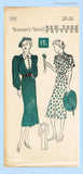 New York 705: 1930s Stylish Uncut Misses Street Dress 38B Vintage Sewing Pattern