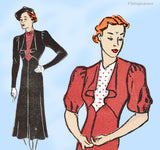 New York 718: 1930s Stylish Uncut Misses Street Dress 36B Vintage Sewing Pattern