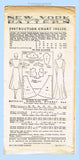 New York 725: 1930s Uncut Misses Dress or Gown Sz 36 B Vintage Sewing Pattern