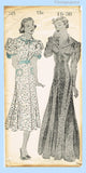 New York 725: 1930s Uncut Misses Dress or Gown Sz 36 B Vintage Sewing Pattern