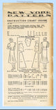 New York 727: 1930s Darling Uncut Misses 2 Piece Suit 36B Vintage Sewing Pattern