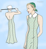 New York 728: 1930s Sexy Uncut Misses Halter Dress Sz 36 B Vintage Sewing Pattern