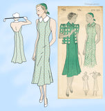 New York 728: 1930s Sexy Uncut Misses Halter Dress Sz 36 B Vintage Sewing Pattern