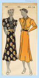 New York 739: 1930s Lovely Uncut Misses Street Dress 34B Vintage Sewing Pattern