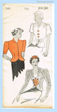 New York 741: 1930s Stylish Uncut Misses Blouse Sz 36 Bust Vintage Sewing Pattern