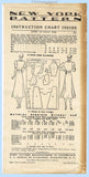 New York 743: 1930s Lovely Uncut Misses Street Dress 42B Vintage Sewing Pattern