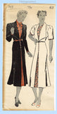 New York 743: 1930s Lovely Uncut Misses Street Dress 42B Vintage Sewing Pattern