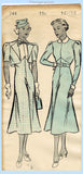 New York 744: 1930s Uncut Misses Dress & Bolero 34B Vintage Sewing Pattern