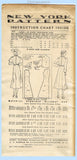 New York 745: 1930s Uncut Misses Street Dress Sz 34 Bust Vintage Sewing Pattern