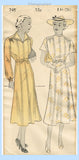 New York 745: 1930s Stylish Uncut Misses Street Dress 36B Vintage Sewing Pattern
