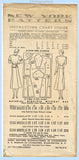 New York 752: 1930s Stylish Uncut Misses 2 PC Dress Sz 32 B Vintage Sewing Pattern