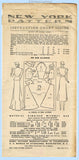 New York 757: 1930s Uncut Misses Peplum Evening Gown 34B Vintage Sewing Pattern