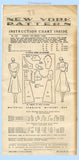 New York 758: 1930s Darling Uncut Misses Sailor Dress 34B Vintage Sewing Pattern