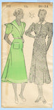 New York 758: 1930s Darling Uncut Misses Sailor Dress 34B Vintage Sewing Pattern