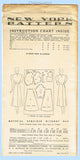 New York 765: 1930s Stylish Uncut Misses Street Dress 34B Vintage Sewing Pattern