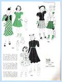 1930s Vintage New York Sewing Pattern 769 Uncut Girls Princess Dress & Bolero Sz 10
