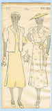 New York 771: 1930s Uncut Misses Dress & Jacket 36 B Vintage Sewing Pattern