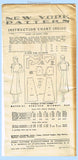 New York 773: 1930s Lovely Uncut Misses Afternoon Dress 32B Vintage Sewing Pattern