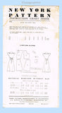 New York 778: 1950s Lovely Uncut Misses House Dress Sz 34 B Vintage Sewing Pattern