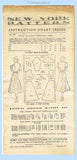 New York 781: 1930s Lovely Uncut Misses Street Dress 34B Vintage Sewing Pattern